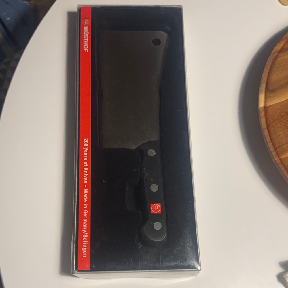 Wusthof Black and Red Cleaver Knife Packaging